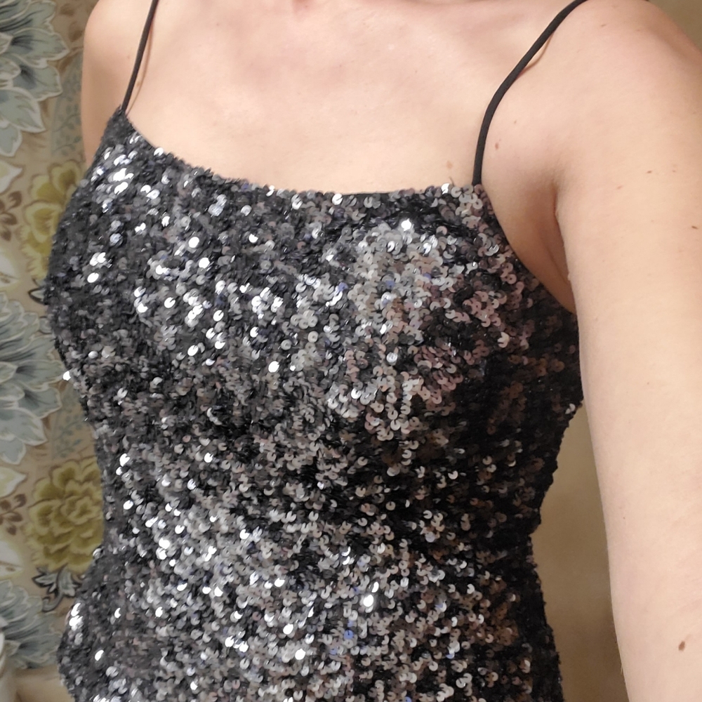 Cache Silver Sequence Asymmetrical Top - image 6